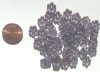 50 3x9mm Transparent Amethyst Lustre Spacer Flowers